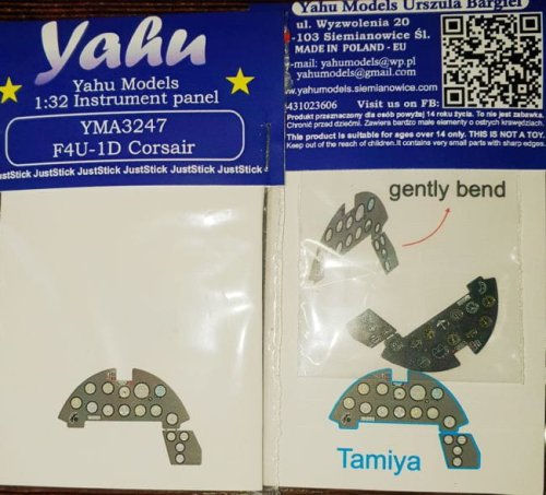 Go to product YAHU YMA3247 - 1:32 F4U-1D Corsair - Instrument Panel