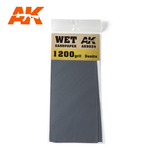 Go to product AK INTERACTIVE 9034 - Wet Sandpaper 1200