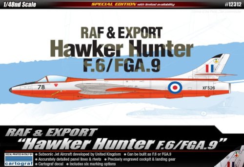 Go to product ACADEMY 12312 - 1:48 Hawker Hunter F.6/FGA.9 RAF & Export