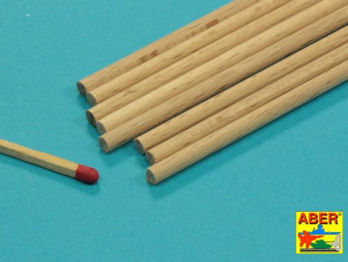 Go to product ABER WR4 - Wood round rods 4,00 mm length 250 mm x 8 pcs.