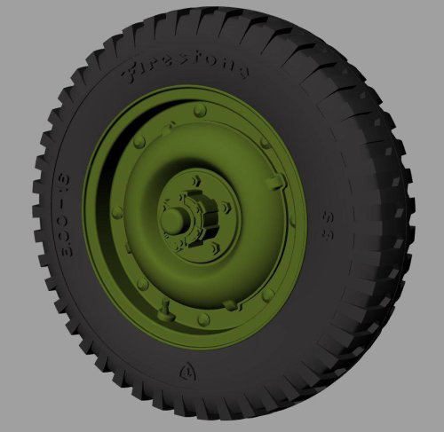 Go to product PANZERART RE35-528 - 1:35 Willys MB Jeep Road wheels (Firestone)