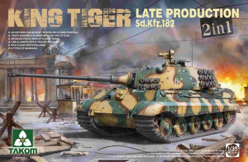 Go to product TAKOM 2130 - 1:35 Sd.Kfz.182 King Tiger Late Production