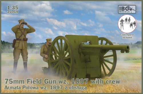 Go to product IBG 35059 - 1:35 75mm Field Gun wz.1897 with crew