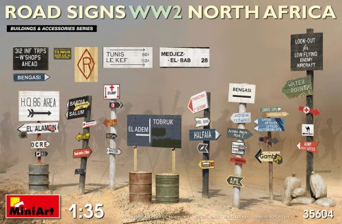 Go to product MINIART 35604 - 1:35 Road Signs WWII ( Nord Africa)