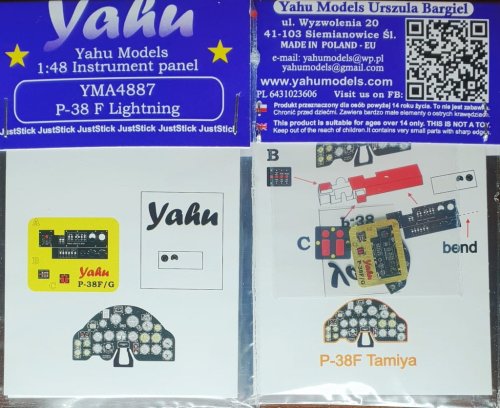 Go to product YAHU YMA4887 - 1:48 P-38 F Lightning - Instrument Panel