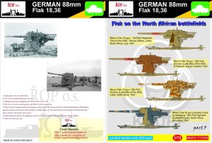 ROPOS MNFDT72009 - 1:72 German 88mm Flak 18,36 - Flak on the North African battlefields