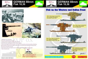 ROPOS MNFDT72007 - 1:72 German 88mm Flak 18,36 - Flak on the Western and Italian Front