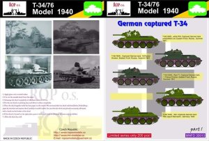 ROPOS MNFDT35013 - 1:35 T-34/76 Model 1940 - German captured T-34