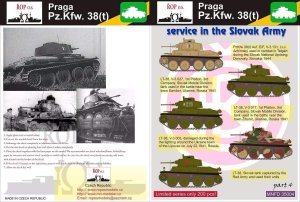 ROPOS MNFDT35004 - 1:35 Praga Pz.Kpfw. 38(t) - Service in the Slovak Army