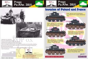 ROPOS MNFDT35001 - 1:35 Praga Pz.Kpfw. 38(t) - Invasion of Poland and France