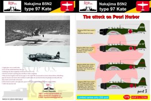 ROPOS MNFDL72056 - 1:72 Nakajima B5N2 type 97 Kate - The attack on Pearl Harbour