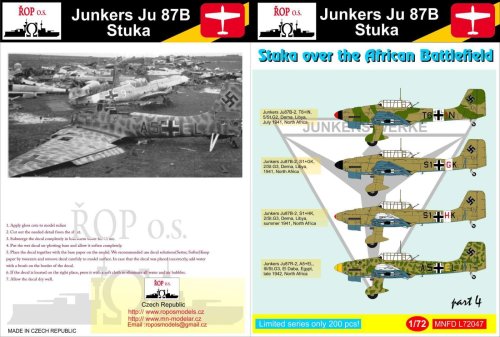 Go to product ROPOS MNFDL72047 - 1:72 Junkers Ju 87B Stuka - Stukas over the African Battlefield