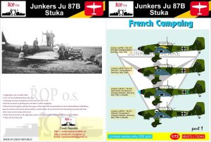 ROPOS MNFDL72044 - 1:72 Junkers Ju 87B Stuka - French Campaign
