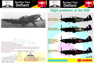 ROPOS MNFDL72033 - 1:72 Boulton Paul Defiant - Night predators of the RAF