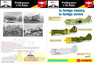ROPOS MNFDL72027 - 1:72 Polikarpov I-16 Rata - in foreign country, in foreign service