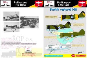 ROPOS MNFDL72026 - 1:72 Polikarpov I-16 Rata - Finnish captured I-16