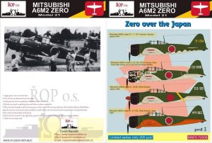 ROPOS MNFDL72008 - 1:72 Mitsubishi A6M2 Zero Model 21 - Zero over the Japan