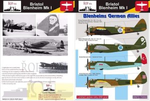 ROPOS MNFDL72002 - 1:72 Bristol Blenheim Mk I - Blenheims German Allies
