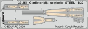EDUARD 33251 - 1:32 Gladiator Mk.I seatbelts - Steel