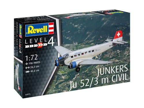 Go to product REVELL 04975 - 1:72 Junkers Ju52/3m Civil