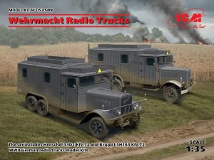 ICM DS3509 - 1:35 Wehrmacht Radio Trucks (Henschel 33D1 Kfz.72, Krupp L3H163 Kfz.72)