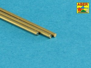 ABER BR12 - Brass round rods 1,2 mm length 250 mm x 3 pcs.