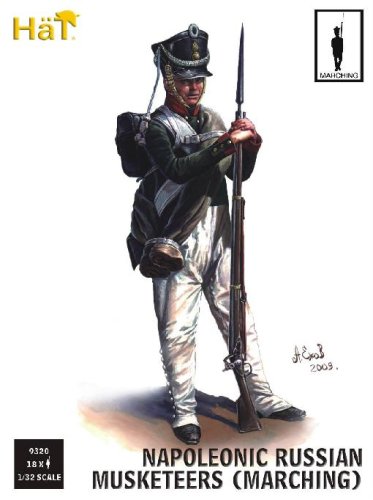 Go to product HAT 9320 - 1:32 Napoleonic Russian Musketeers Marching