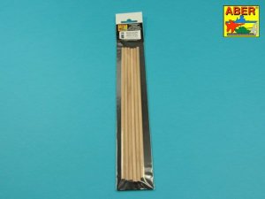ABER WR5 - Wood round rods 5,00 mm length 250 mm x 6 pcs.