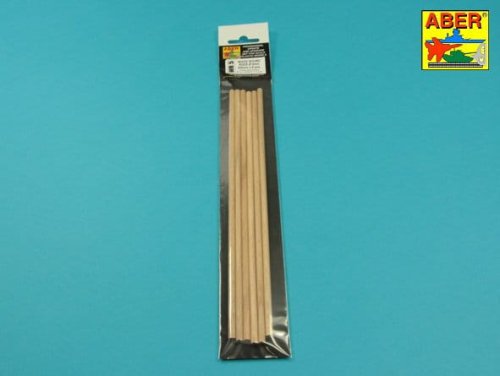 Go to product ABER WR5 - Wood round rods 5,00 mm length 250 mm x 6 pcs.