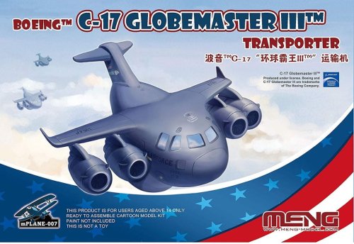 Go to product MENG MODEL mPLANE-007 - 1:Egg Boening C-17 Globemaster III Transporter