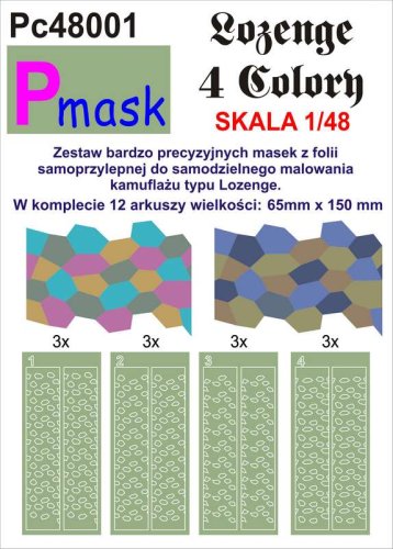 Go to product PMASK Pc48001 - 1:48 Lozenge - 4 colours