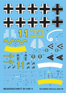 TECHMOD 48017 - 1:48 Messerschmitt Bf-109F-4