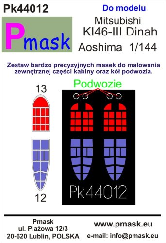 Go to product PMASK Pk44012 - 1:144 Mitsubishi KI26-III Dinah
