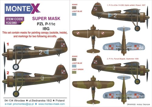 Go to product MONTEX K32380 - 1:32 PZL P.11c