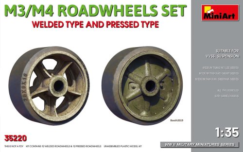 Go to product MINIART 35220 - 1:35 M3/M4 Roadwheels set welded and pressed type