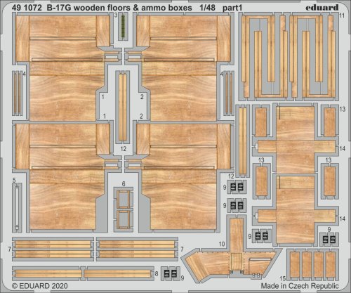 Go to product EDUARD 491072 - 1:48 B-17G wooden floors & ammo boxes