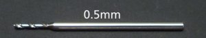 TAMIYA 74116 - 0,5 mm drill with 1mm shank.