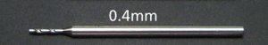 TAMIYA 74115 - 0,4 mm drill with 1mm shank.