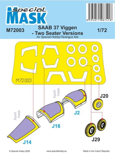 Go to product SPECIAL HOBBY M72003 - 1:72 SAAB 37 Viggen Two Seater