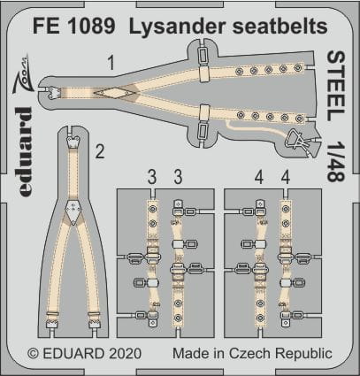 Go to product EDUARD FE1089 - 1:48 Lysander seatbelts - Steel