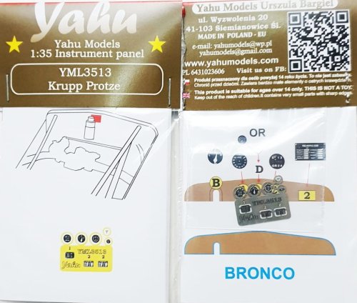 Go to product YAHU YML3513 - 1:35 Krupp Protze - Instrument Panel