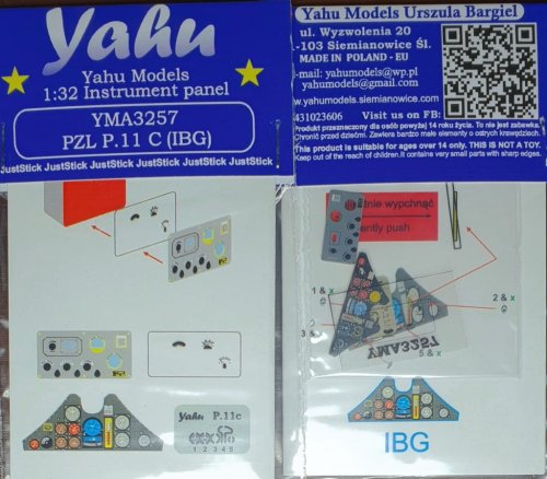 Go to product YAHU YMA3257 - 1:32 PZL P.11c (IBG) - Instrument Panel