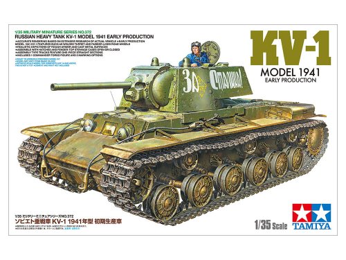 Go to product TAMIYA 35372 - 1:35 Russian Heavy Tank KV-1 Model 1941 Early Production