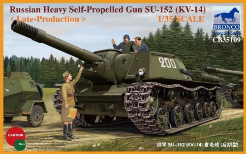 Go to product BRONCO CB 35109 - 1:35 Russian Heavy SPG SU-152 (KV-14) Late production