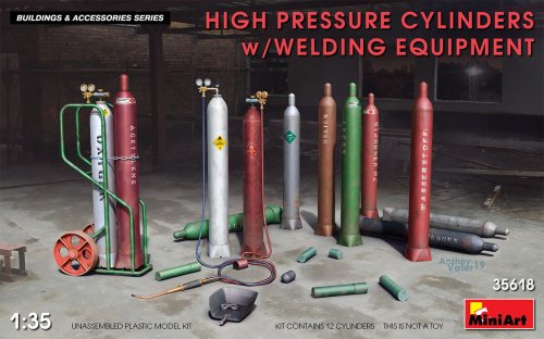 Go to product MINIART 35618 - 1:35 High Pressure Cylinders w/welding equipment