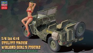 HASEGAWA SP449 52249 - 1:24 1/4 ton 4x4 Utility Truck w/Blond Girl's Figure