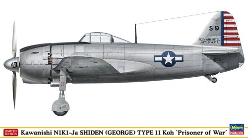 Go to product HASEGAWA SP447 52247 - 1:48 Kawanishi N1K1-Ja Shiden Type11-Koh Prisoner of War