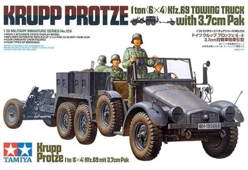 Go to product TAMIYA 35259 - 1:35 Krupp Towing Truck w/37mm Pak
