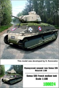 ZEBRANO Z100-024 - 1:100 Somua S35