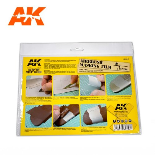 Go to product AK INTERACTIVE 9045 Airbrushing Masking Film A4, 2pcs